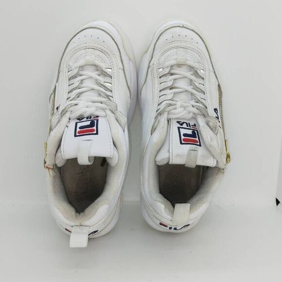 FILA Disruption 2 Women's Pre-owned Triple White Sneakers - sz. 6 1/2 - Picture 3 of 6